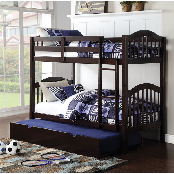 Harriet Bee Dwaine Panel Twin over Twin Bunk Bed with Trundle & Reviews